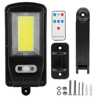 Solar Wall Lights Outdoor 100 LEDs, Motion Sensor Lamp with 3 Modes & Remote, IP65 Waterproof