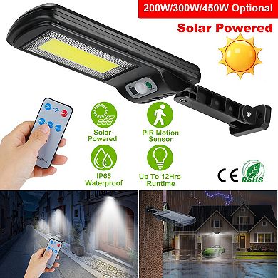 Solar Wall Lights Outdoor 100 LEDs, Motion Sensor Lamp with 3 Modes & Remote, IP65 Waterproof