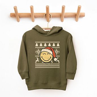SmileyWorld Ugly Christmas Sweater Distressed - Toddler Hoodie