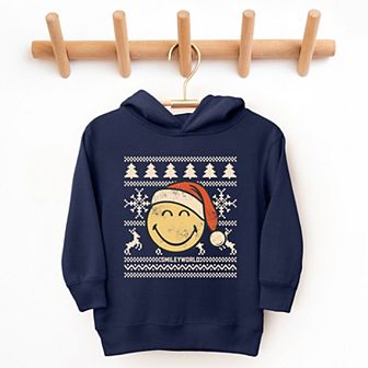 SmileyWorld Ugly Christmas Sweater Distressed - Toddler Hoodie