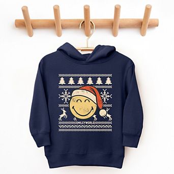 SmileyWorld Ugly Christmas Sweater Distressed - Toddler Hoodie