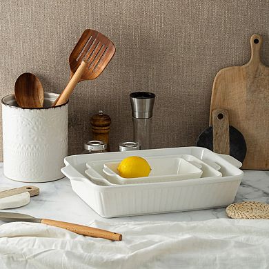 Ceramic Baking Dishes for Oven Set of 3, Casserole Dishes for Oven Lasagna Pan Deep, Baking Pan Set