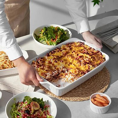 Ceramic Baking Dishes for Oven Set of 3, Casserole Dishes for Oven Lasagna Pan Deep, Baking Pan Set