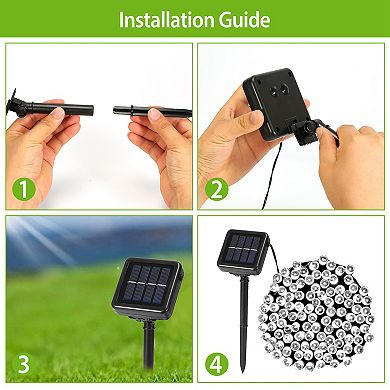 Solar String Lights 200 LEDs 22M Outdoor Waterproof Fairy Lamps 8 Modes for Christmas Wedding Party