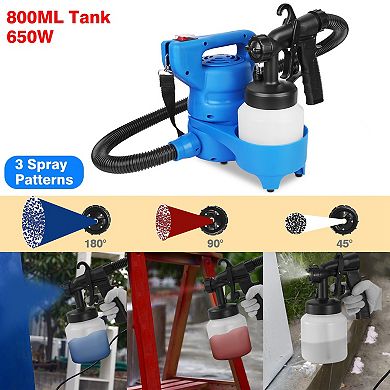 800ML Paint Sprayer 650W Electric Machine for Oil, Primer & Water-Based Paints