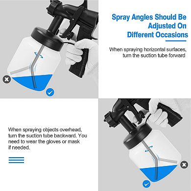 800ML Paint Sprayer 650W Electric Machine for Oil, Primer & Water-Based Paints