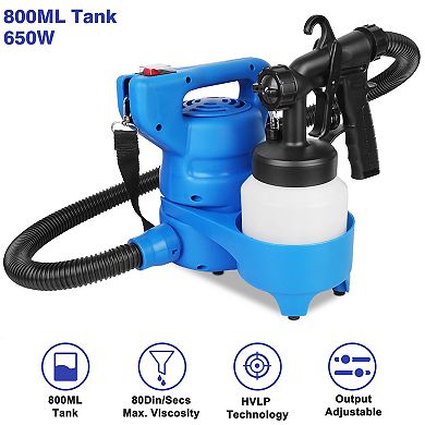 800ML Paint Sprayer 650W Electric Machine for Oil, Primer & Water-Based Paints