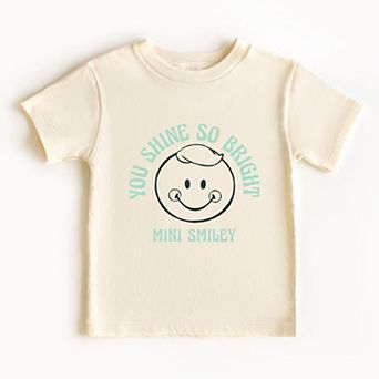 Mini Smiley You Shine So Bright - Toddler Short Sleeve Graphic T-Shirt