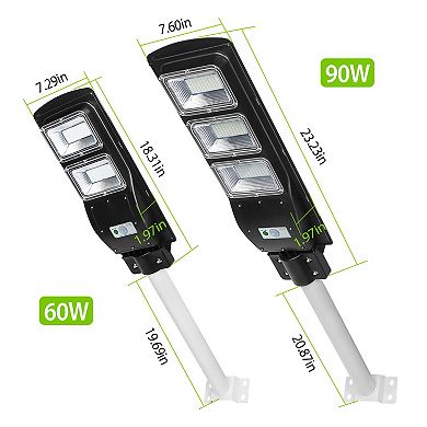 Solar Street Path Light with 180 LEDs, Radar Sensor & Remote, IP65 Waterproof Outdoor Lighting