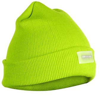 Unisex LED Beanie Hat with 5 Built-In Lights, Winter Warm Knitted Cap for Camping, Running & Jogging