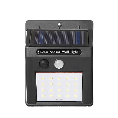 Solar Motion Sensor Light 20 LEDs Outdoor Waterproof 120° Wide Angle for Garage Garden Pathway Door