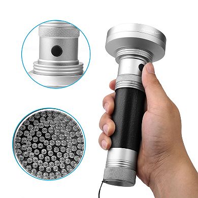 100-LED UV Blacklight Flashlight, Aluminum Ultraviolet Detection Torch for Stains, Pet Urine & Scorp