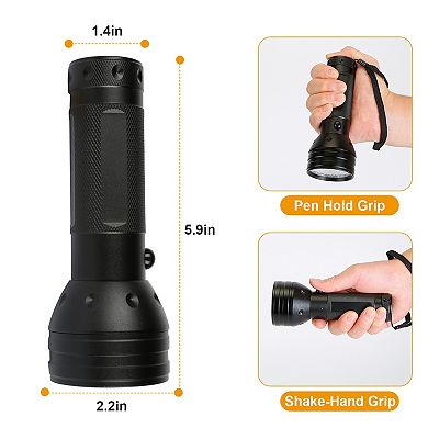 30000LM LED Tactical Flashlight, USB Rechargeable Zoomable Torch with 3 Modes, SOS & 3200mAh Battery