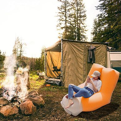 Inflatable Lounger Air Sofa Chair with Bag Waterproof Anti Leak for Beach Camping Travel Picnic