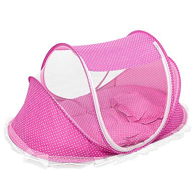 Foldable Baby Travel Bed with Mosquito Net, Crib, Mattress & Music Box for 03 Years