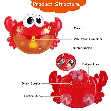 Frog Musical Bubble Bath Toy Toddler Bath Bubble Machine for Bathtubs