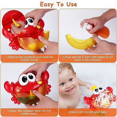 Frog Musical Bubble Bath Toy Toddler Bath Bubble Machine for Bathtubs