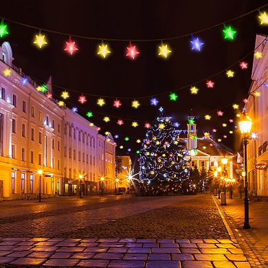 2Pcs Solar String Lights 39.3FT 100 LEDs, IP65 Waterproof Fairy Lights with 8 Modes for Garden & Par