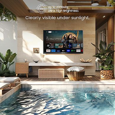 SYLVOX Outdoor Google TV QLED Full Sun Brightness Pool pro 2.0 QLED