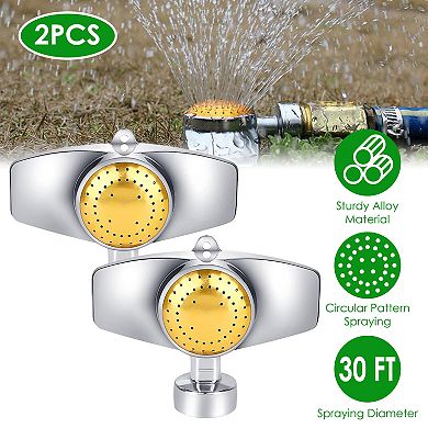 2Pcs Circular Spot Sprinklers 360° Lawn & Garden Watering with 30FT Coverage