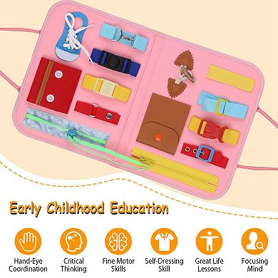 Kids Busy Board Sensory Activity Toy Montessori Learning & Educational Gift for Ages 1-6