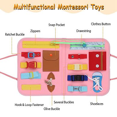 Kids Busy Board Sensory Activity Toy Montessori Learning & Educational Gift for Ages 1-6