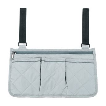 Beach Chair Armrest Bag, Waterproof Hanging Storage Pouch Arm Rest Magazine Snack Bag with 4 Pockets