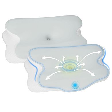 2 Pack Orthopedic Memory Foam Pillows Cooling Case Neck Support for Side Back Stomach