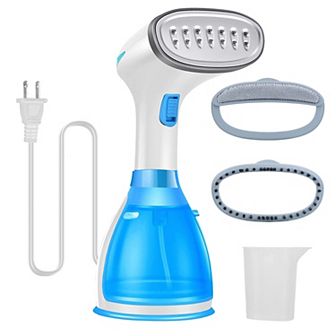 1500W Portable Handheld Clothes Steamer with 2 Brushes, 30s Heat-Up, Dry Ironing & Wrinkle Remover f