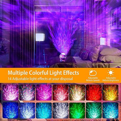 Dinosaur Egg Galaxy Star Projector Nebula Light with White Noise, Speaker & Remote Control