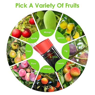 13.4FT Fruit Picker Pole with Basket & Bag, Heavy Duty Tool for Harvesting