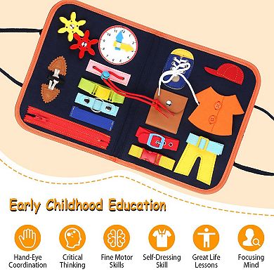 Kids Busy Board Sensory Activity Toy Montessori Learning & Educational Gift for Ages 1-6