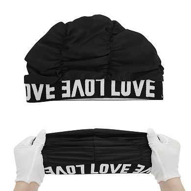 Elastic Pleated Style Swimming Cap 1 Pc 5.91"x9.45"