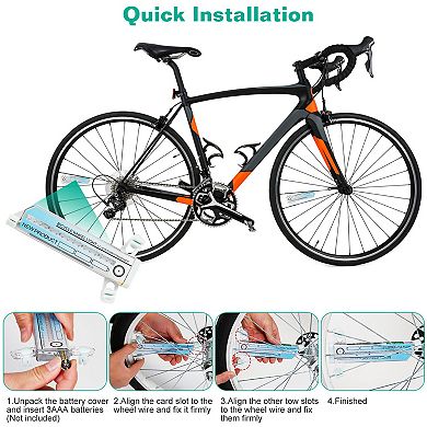 2PCS 32-LED Bicycle Wheel Lights Colorful Spoke Flash Lamps with 30 Patterns