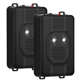 2-Pack Ultrasonic Rodent Repellers with Strobe Light, Under Hood Pest Deterrent for Cars & Indoor Us