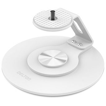 Delton 12D Desk/Tabletop Projector Stand with 360-Degree Rotating Base, White