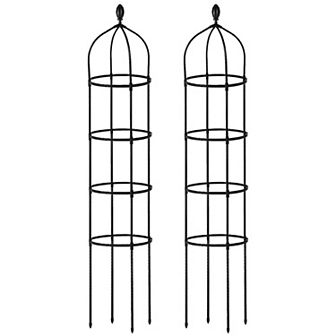 2-Pack 5.9FT Garden Obelisk Trellis Climbing Plant & Vine Support, Rustproof