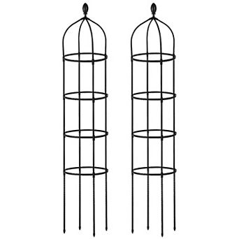 2-Pack 5.9FT Garden Obelisk Trellis Climbing Plant & Vine Support, Rustproof