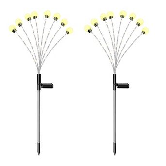 2 pc Solar Firefly Swaying Lights IP65 Waterproof Garden Pathway Yard Decorative Lamps