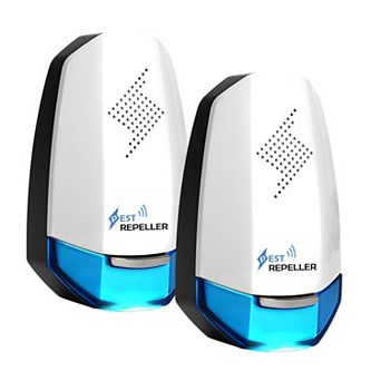 2-Pack Ultrasonic Pest Repellers with Night Light, Plug-In Indoor Repellent for Mice, Roaches & Bugs