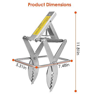 2PCS Reusable Mole Traps Easy-Setup Metal Scissor Trap for Lawn, Garden & Yard Rodent Control