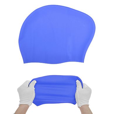 Waterproof Solid Color Swim Cap for Women 1 Pc 7.68"x9.84"