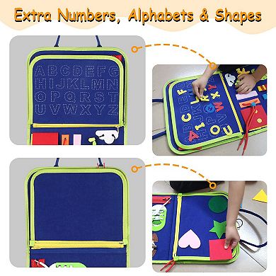 Kids Busy Board Sensory Activity Toy Montessori Learning Board for Toddlers Ages 1-6