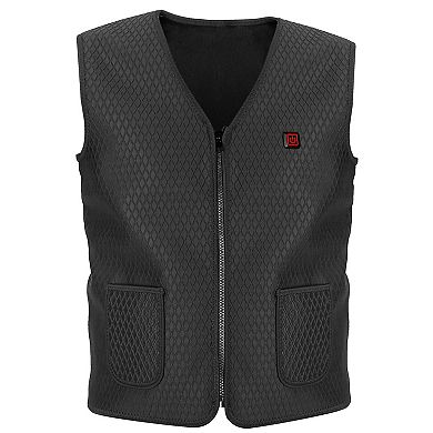 Heat Jacket Vest with 5 Heating Zones, Adjustable USB Heated Coat for Men & Women Outdoor Winter