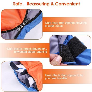 3-Person Lightweight Water-Resistant Sleeping Bag for Camping, 3-Season Use