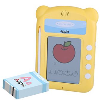 100 Words Talking Flash Cards with 5.5 in LCD Writing Tablet & Stylus Educational Toy for Toddlers