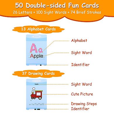 100 Words Talking Flash Cards with 5.5in LCD Writing Tablet & Stylus Educational Toy for Toddlers