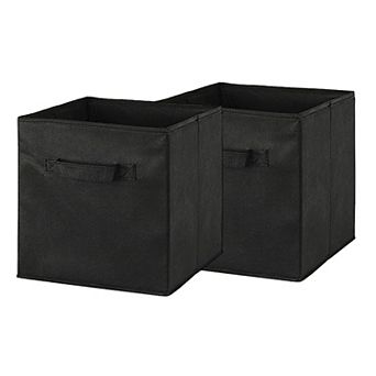 2-Pack Foldable Non-Woven Fabric Storage Bins with Handles for Closet, Living Room, Bedroom
