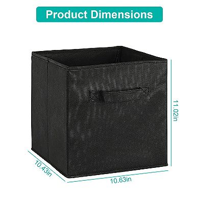 2-Pack Foldable Non-Woven Fabric Storage Bins with Handles for Closet, Living Room, Bedroom