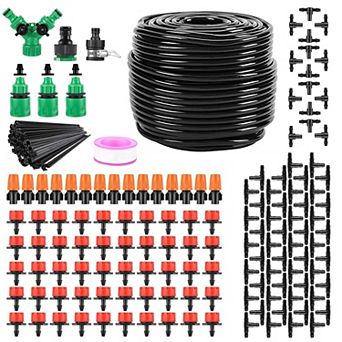 164FT Drip Irrigation Kit Automatic Garden Watering System for Plants & Lawn